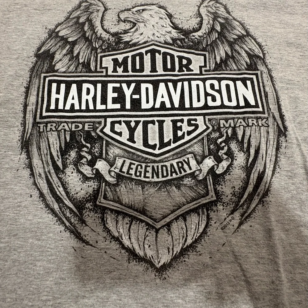 Harley-Davidson Legendary Eagle Gray Short Sleeve Tee XXL - Picture 2 of 7
